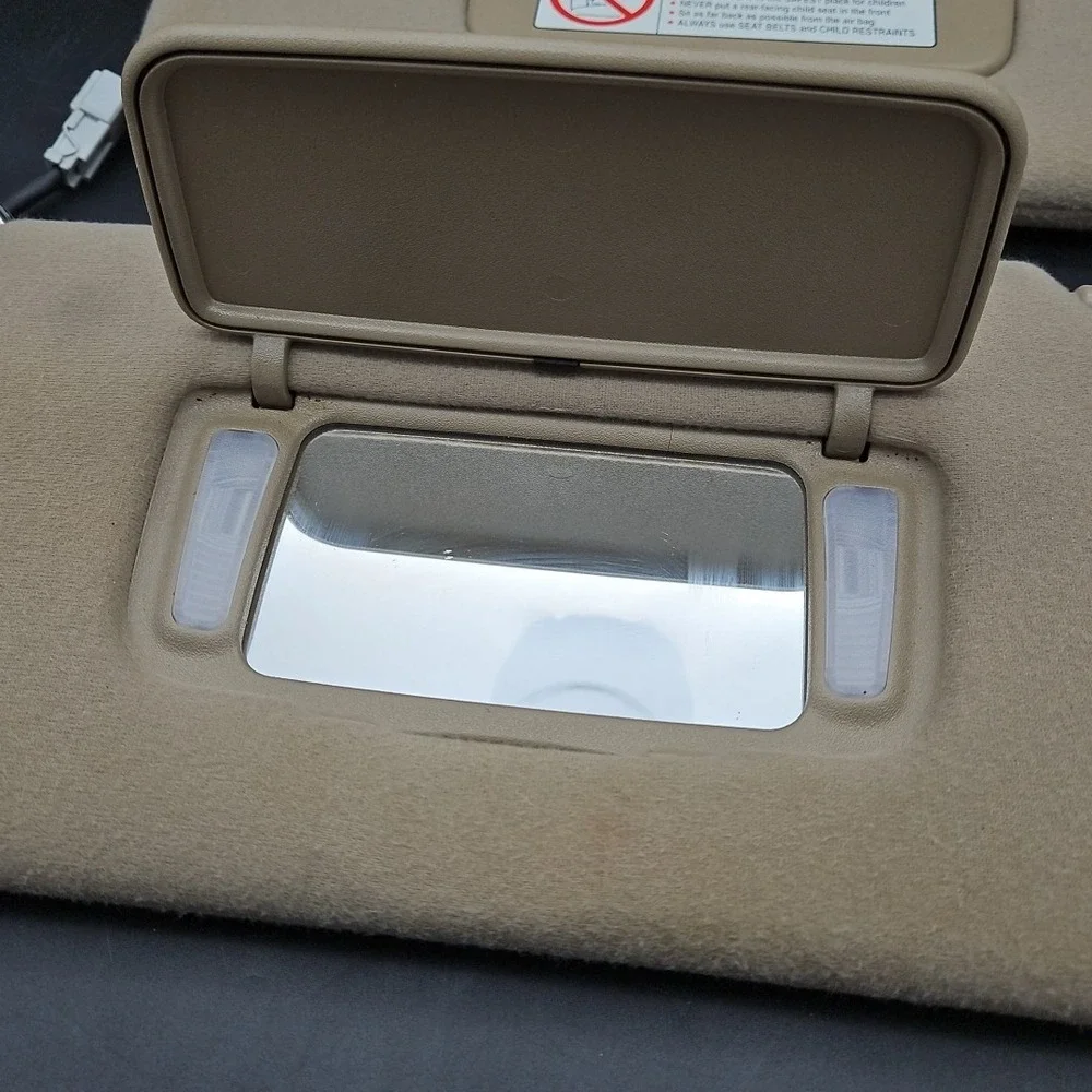 1999-2004 Acura RL Pair Sun Visors Left Right Genuine OEM Light Brown‎